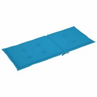 vidaXL Gartenstuhlauflagen f&uuml;r Hochlehner 6 Stk. Blau 120x50x3cm Stoff