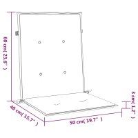 vidaXL Gartenstuhlauflagen f&uuml;r Niedriglehner 6 Stk. Blau 100x50x3 cm