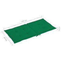 vidaXL Gartenstuhlauflagen f&uuml;r Niedriglehner 6 Stk. Gr&uuml;n 100x50x3 cm