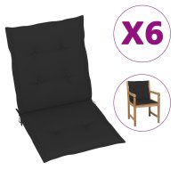 vidaXL Gartenstuhlauflagen für Niedriglehner 6 Stk....