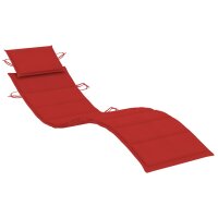 vidaXL Sonnenliegen-Auflage Rot 186x58x3 cm Oxford-Gewebe