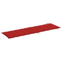 vidaXL Sonnenliegen-Auflage Rot 186x58x3 cm Oxford-Gewebe