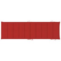 vidaXL Sonnenliegen-Auflage Rot 186x58x3 cm Oxford-Gewebe