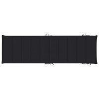 vidaXL Sonnenliegen-Auflage Schwarz 186x58x3 cm Oxford-Gewebe