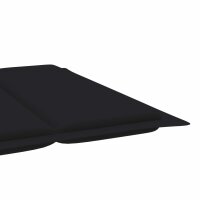 vidaXL Sonnenliegen-Auflage Schwarz 186x58x3 cm Oxford-Gewebe