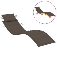 vidaXL Sonnenliegen-Auflage Taupe 186x58x3 cm Oxford-Gewebe