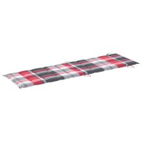 vidaXL Sonnenliegen-Auflage Rot Karomuster 186x58x3 cm Oxford-Gewebe