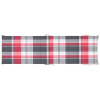 vidaXL Sonnenliegen-Auflage Rot Karomuster 186x58x3 cm Oxford-Gewebe