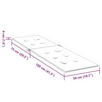 vidaXL Liegestuhl-Auflage Creme (75+105)x50x3 cm