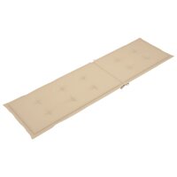 vidaXL Liegestuhl-Auflage Beige (75+105)x50x3 cm