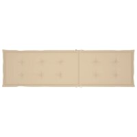 vidaXL Liegestuhl-Auflage Beige (75+105)x50x3 cm