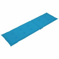 vidaXL Liegestuhl-Auflage Blau (75+105)x50x3 cm