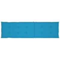 vidaXL Liegestuhl-Auflage Blau (75+105)x50x3 cm