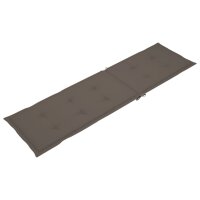 vidaXL Liegestuhl-Auflage Taupe (75+105)x50x3 cm