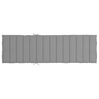 vidaXL Sonnenliegen-Auflage Grau 200x50x3 cm Oxford-Gewebe