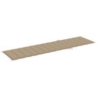 vidaXL Sonnenliegen-Auflage Beige 200x50x3 cm Oxford-Gewebe