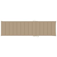 vidaXL Sonnenliegen-Auflage Beige 200x50x3 cm Oxford-Gewebe