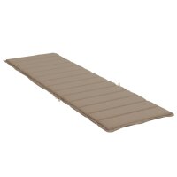 vidaXL Sonnenliegen-Auflage Taupe 200x50x3 cm Oxford-Gewebe