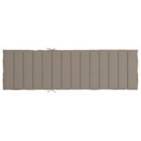 vidaXL Sonnenliegen-Auflage Taupe 200x50x3 cm Oxford-Gewebe