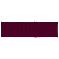 vidaXL Sonnenliegen-Auflage Weinrot 200x50x3 cm Oxford-Gewebe