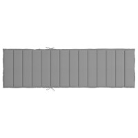 vidaXL Sonnenliegen-Auflage Grau 200x60x3 cm Oxford-Gewebe