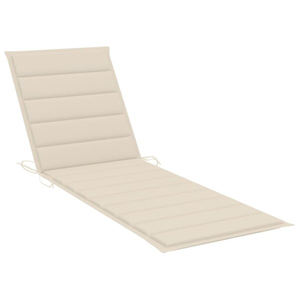 vidaXL Sonnenliegen-Auflage Creme 200x60x3 cm Oxford-Gewebe