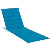 vidaXL Sonnenliegen-Auflage Blau 200x60x3 cm Oxford-Gewebe