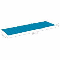 vidaXL Sonnenliegen-Auflage Blau 200x60x3 cm Oxford-Gewebe