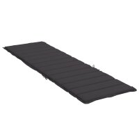 vidaXL Sonnenliegen-Auflage Schwarz 200x60x3 cm Oxford-Gewebe