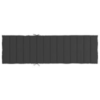 vidaXL Sonnenliegen-Auflage Schwarz 200x60x3 cm Oxford-Gewebe