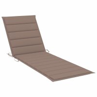 vidaXL Sonnenliegen-Auflage Taupe 200x60x3 cm Oxford-Gewebe