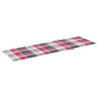 vidaXL Sonnenliegen-Auflage Rot Karomuster 200x60x3 cm...