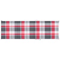 vidaXL Sonnenliegen-Auflage Rot Karomuster 200x60x3 cm Oxford-Gewebe