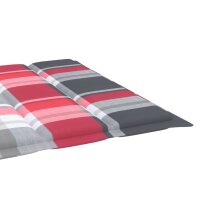 vidaXL Sonnenliegen-Auflage Rot Karomuster 200x60x3 cm Oxford-Gewebe