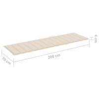 vidaXL Sonnenliegen-Auflage Creme 200x70x3 cm Oxford-Gewebe