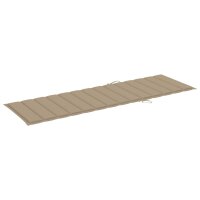 vidaXL Sonnenliegen-Auflage Beige 200x70x3 cm Oxford-Gewebe