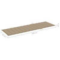 vidaXL Sonnenliegen-Auflage Beige 200x70x3 cm Oxford-Gewebe