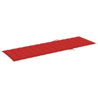 vidaXL Sonnenliegen-Auflage Rot 200x70x3 cm Oxford-Gewebe