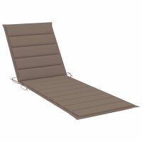 vidaXL Sonnenliegen-Auflage Taupe 200x70x3 cm Oxford-Gewebe