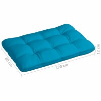 vidaXL Palettenkissen Blau 120x80x10 cm Stoff