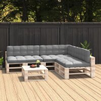 vidaXL Palettensofa-Auflagen 7 Stk. Grau