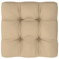 vidaXL Palettenkissen Beige 58x58x10 cm Stoff