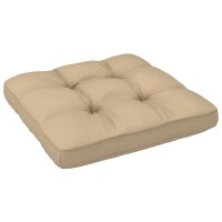 vidaXL Palettenkissen Beige 58x58x10 cm Stoff