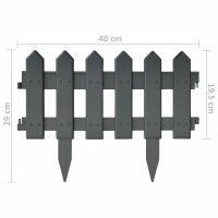 vidaXL Rasenkanten 25 Stk. Anthrazit 10 m PP