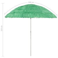 vidaXL Hawaii Sonnenschirm Gr&uuml;n 240 cm