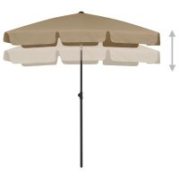 vidaXL Strandschirm Taupe 180x120 cm