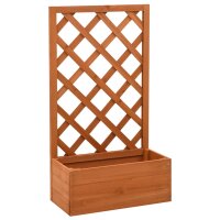 vidaXL Garten-Spalier mit Blumenkasten Orange 50x25x90 cm Tannenholz