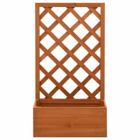 vidaXL Garten-Spalier mit Blumenkasten Orange 50x25x90 cm Tannenholz