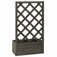 vidaXL Garten-Spalier mit Blumenkasten Grau 50x25x90 cm Tannenholz