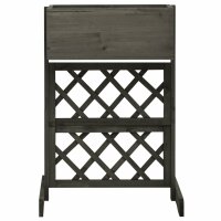 vidaXL Garten-Spalier mit Blumenkasten Grau 45x30x74 cm...